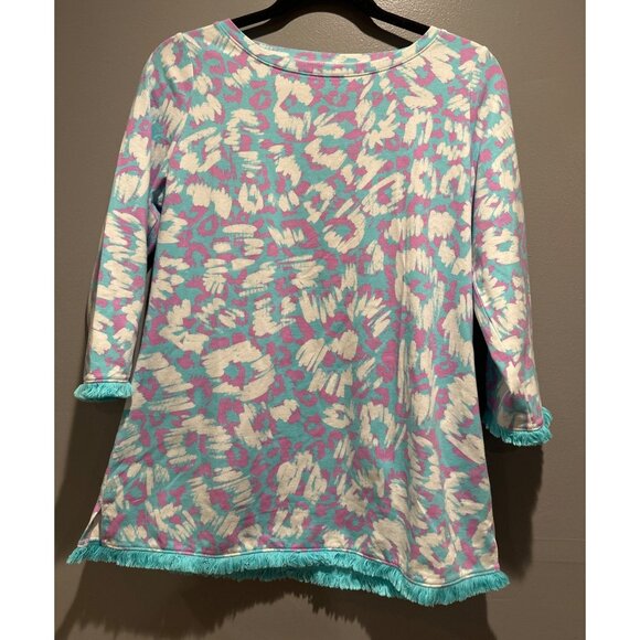 Belle Kim Gravel SX Multicolor Pullover Top Artsy Boho Holiday Comfy Oversized - Picture 1 of 6